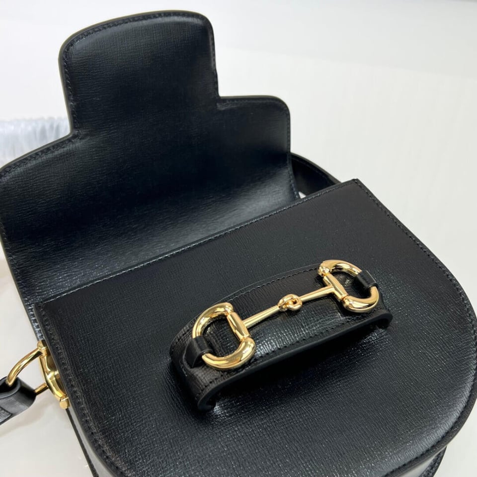 Gucci Leather Horsebit 1955 Mini Rounded Bag view 13