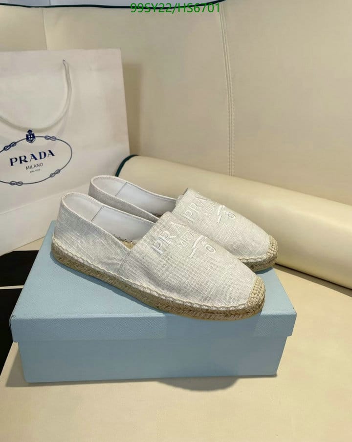 Prada Linen Espadrilles White view 4