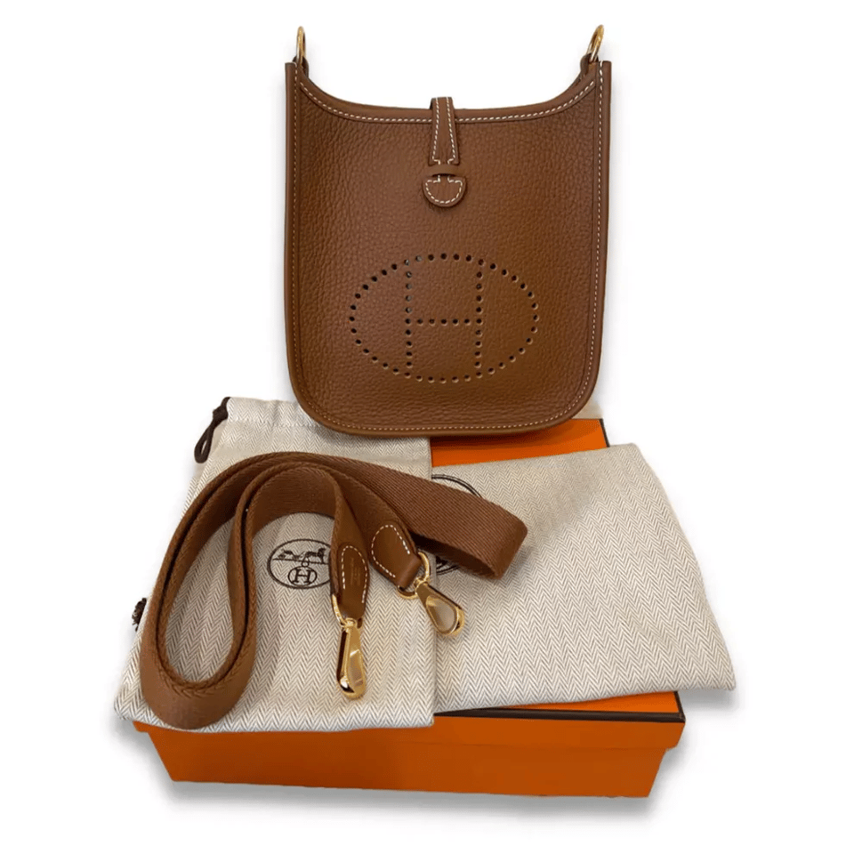 Hermes Evelyne 16 Hermes Mini Evelyne Brown 18cm view 8