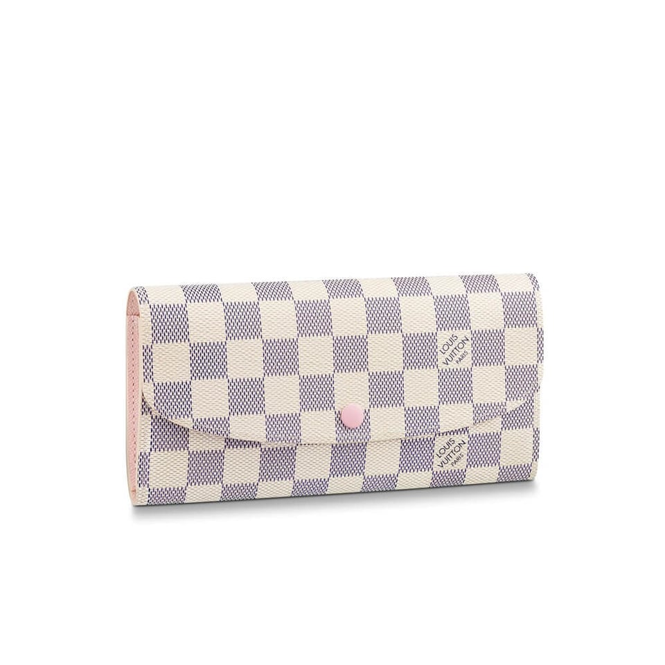 Louis Vuitton Damier Azur Emilie Wallet Pink view 2