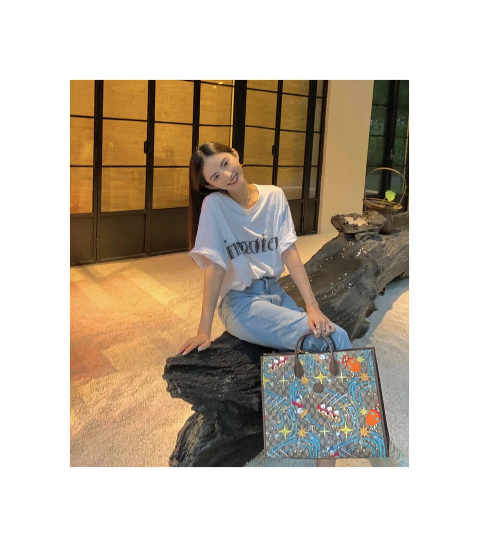 Disney x Gucci Donald Duck Tote Bag view 3