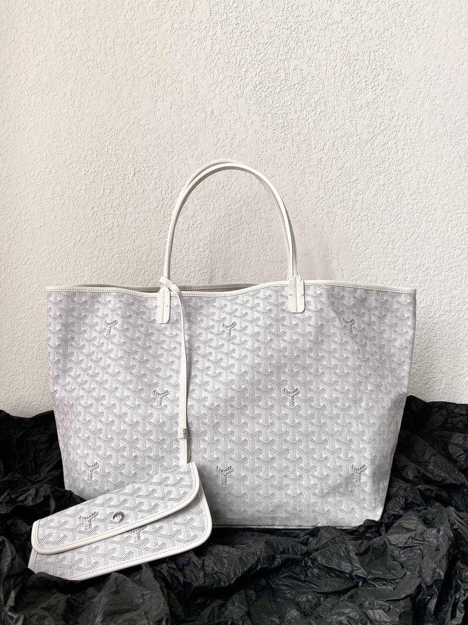 Goyard Saint Louis Gm 40Cm White Canvas view 4