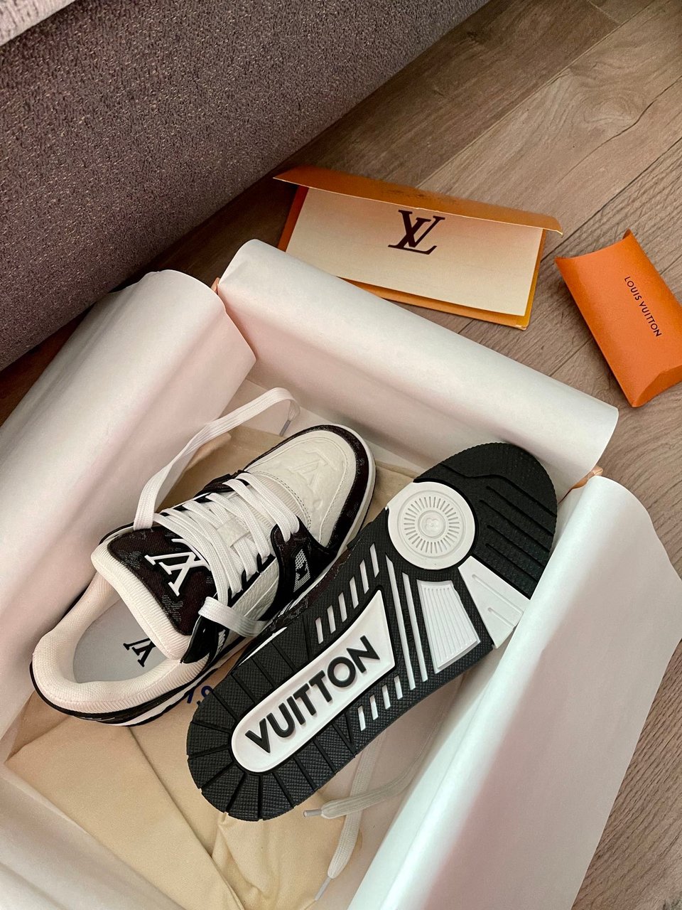 Louis Vuitton Lv Trainer Sneaker Denim Noir Black 1A9Jg9 view 9