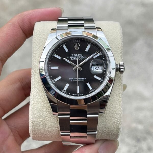 [Superclone] Rolex Datejust 41mm Bright Black Dial Oyster 126300 view 2