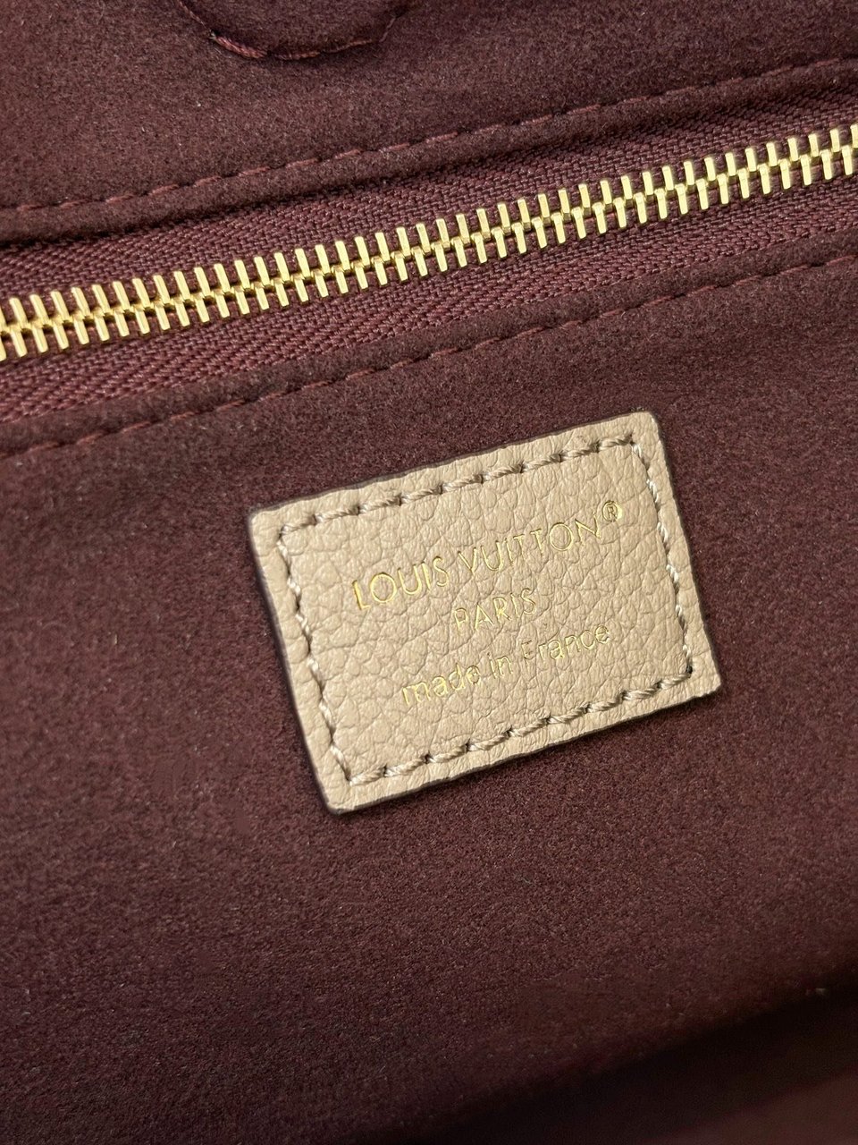 Louis Vuitton LV Anytime MM Monogram Empreinte Bag Tourterelle Gray M14658 42cm/ 16.5in view 8