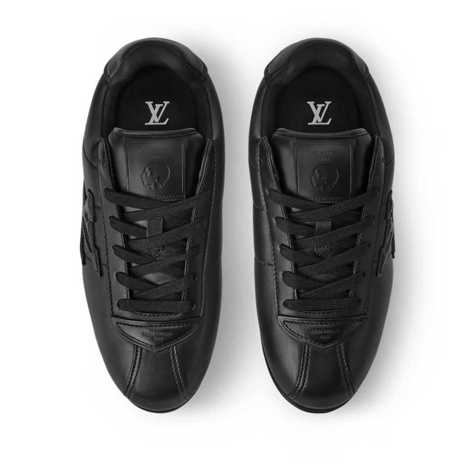 Louis Vuitton Black Leather Sneakers Embossed For Men view 5