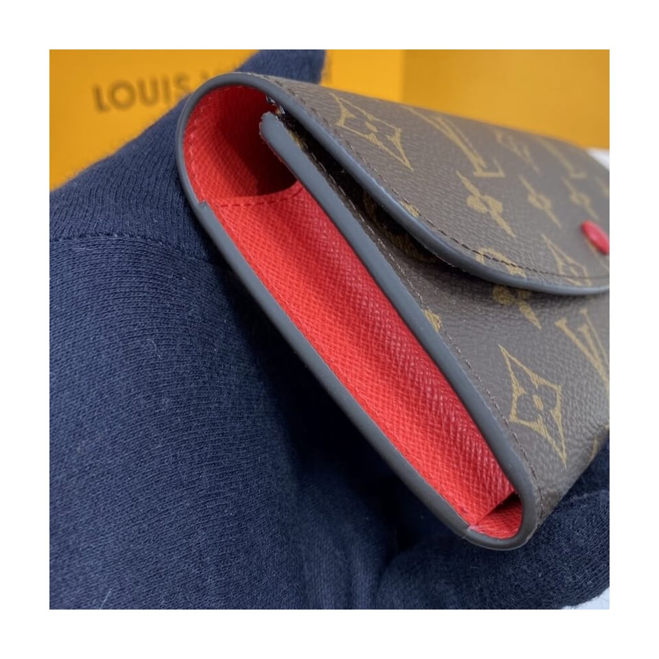 Louis Vuitton Monogram Canvas Emilie Wallet Red view 5