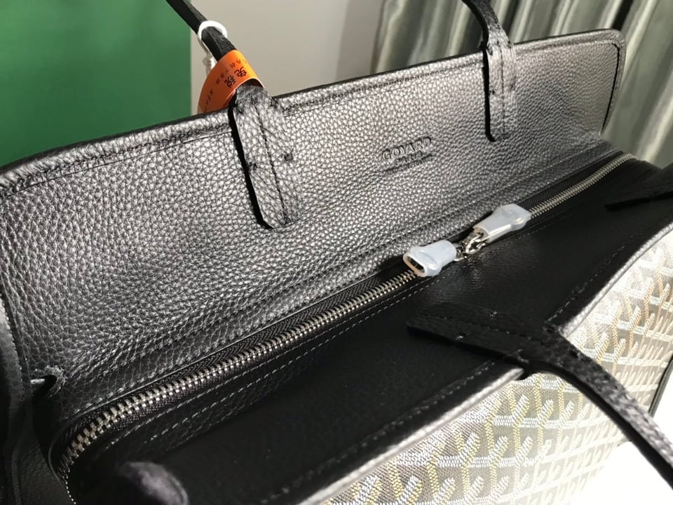 Goyard Hardy Pm Bag 40 Cm Black Goyardine Canvas And Taurillon Leather Trim view 10