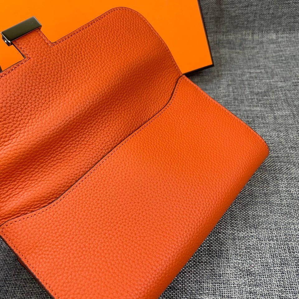 Hermes Constance Togo Long Wallet Silver Toned Hardware 20cm view 3