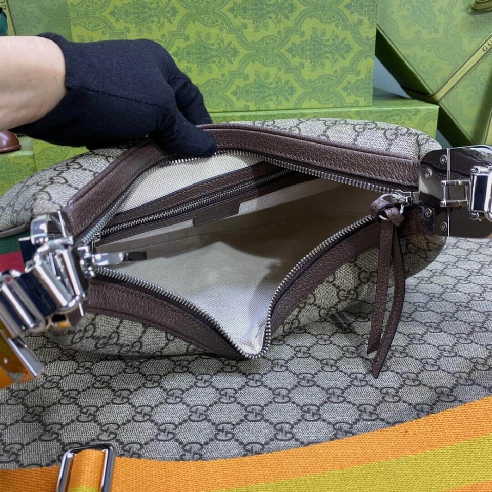 Gucci GG Supreme Attache Medium Shoulder Bag Coffee view 15