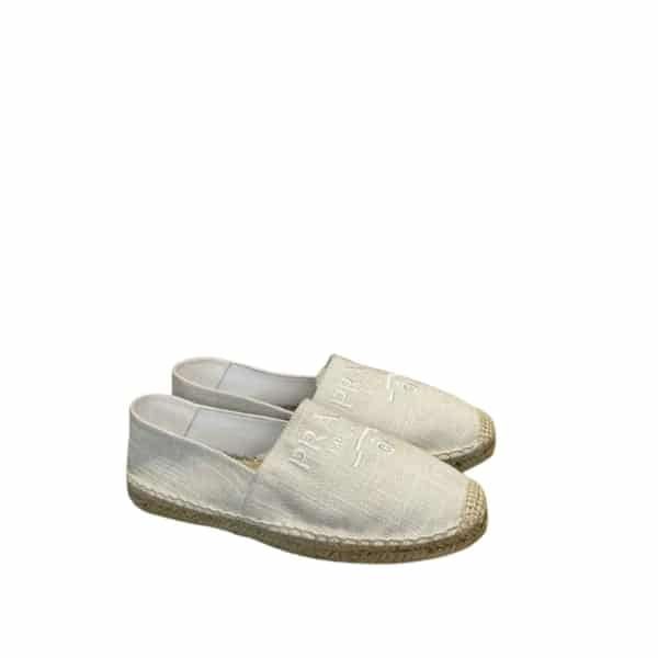 Prada Linen Espadrilles White view 2