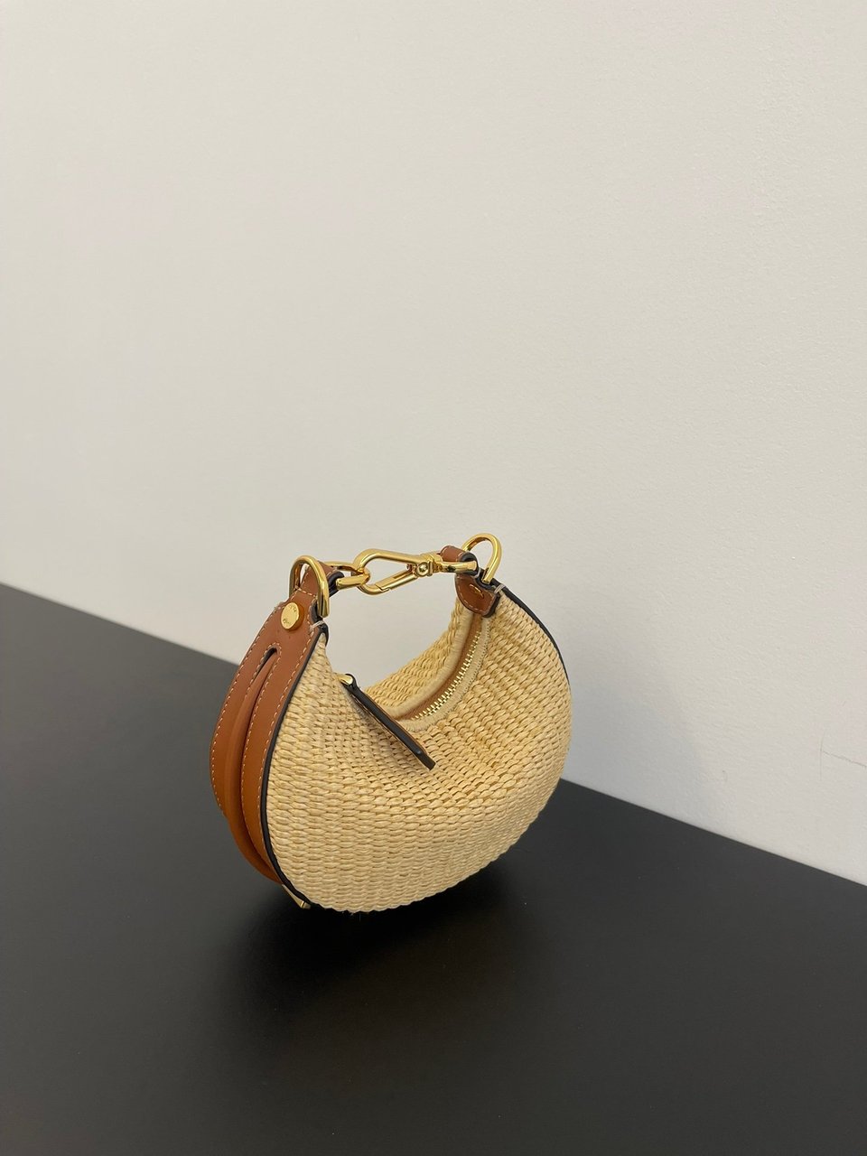 Fendi Fendigraphy Mini Natural Raffia ‘Beige’ 16.5cm/ 6.5in view 6