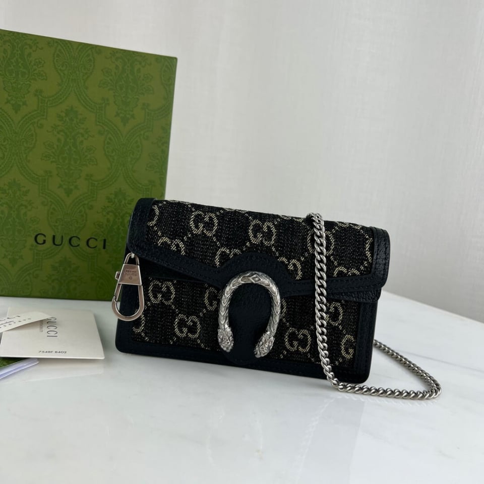 Gucci Dionysus GG Super Mini Bag in Black view 5