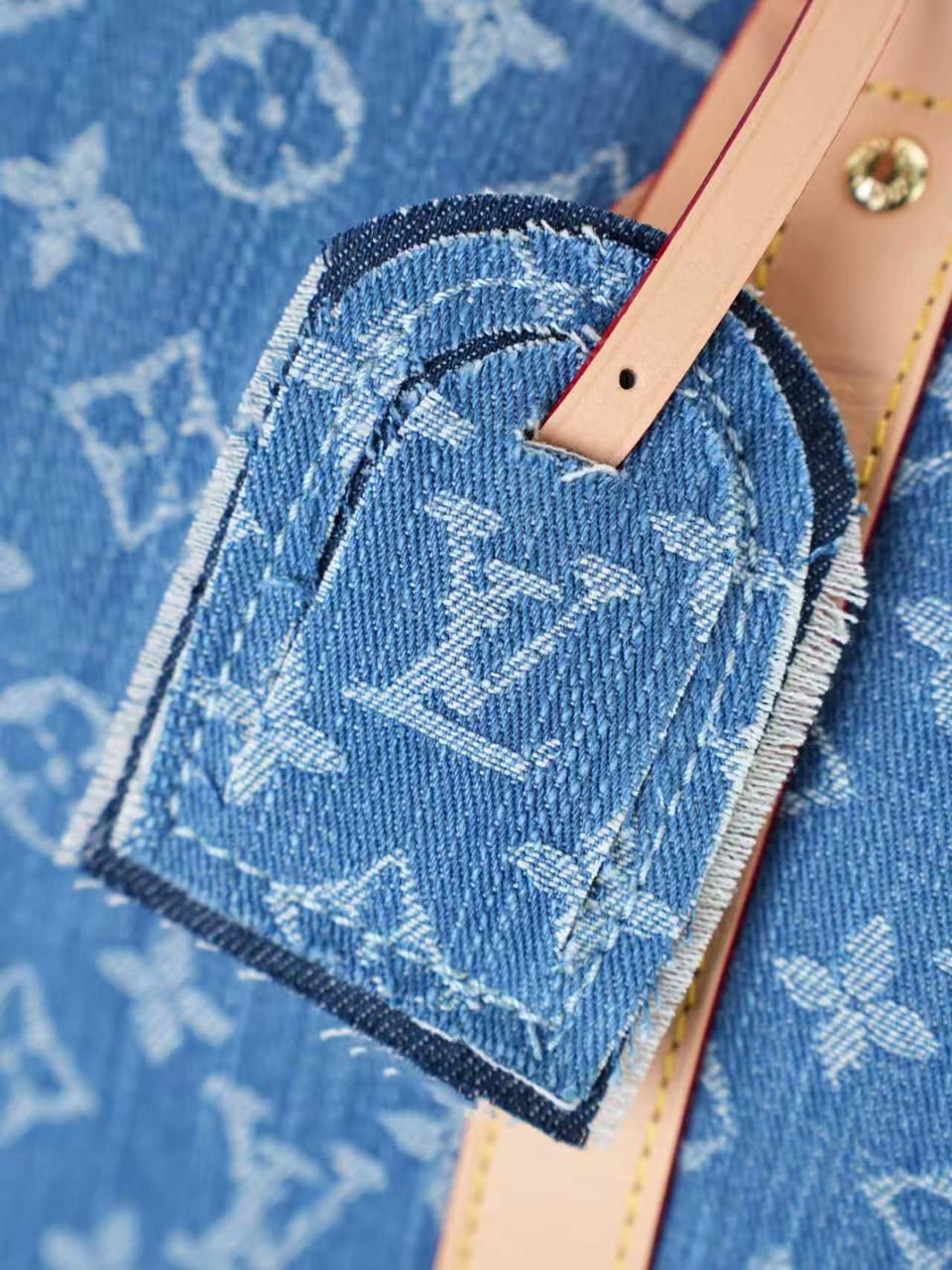 Louis Vuitton Keepall 45 Bag Blue Denim Fabric M27943 view 10