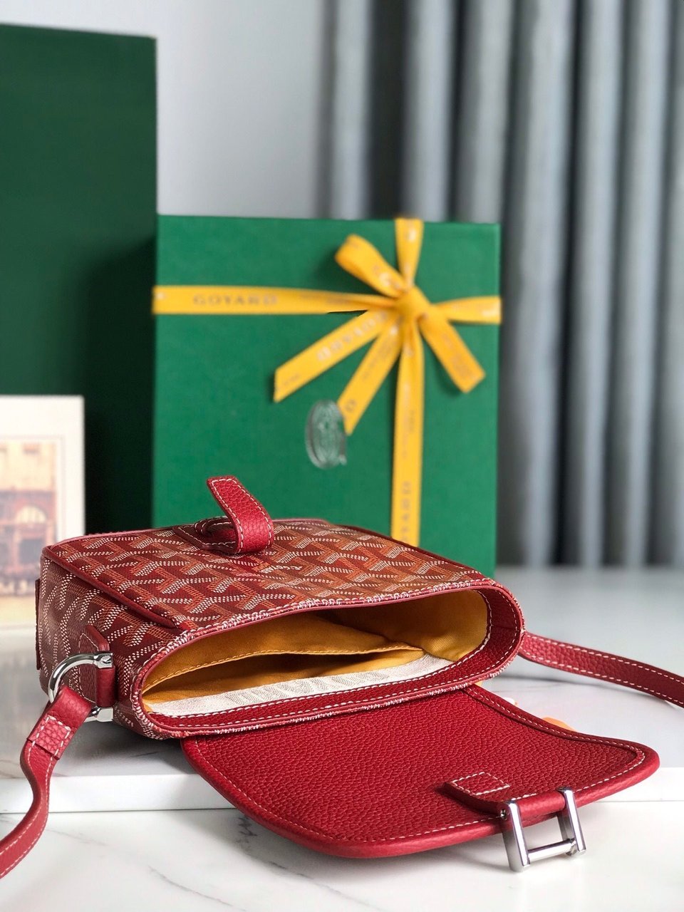 Goyard Grand Bleu 16cm Classic Red Goyardine Canvas And Lambskin view 10