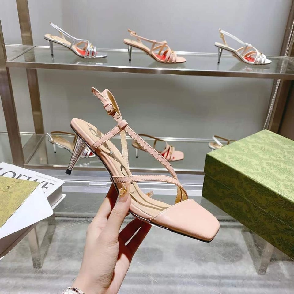 Gucci Rose Gold Mid Heel view 5