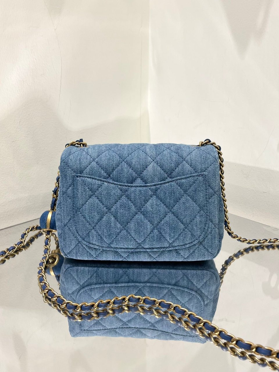 Chanel Mini Denim Rectangular Crush Ghw 17Cm/6.7in view 10
