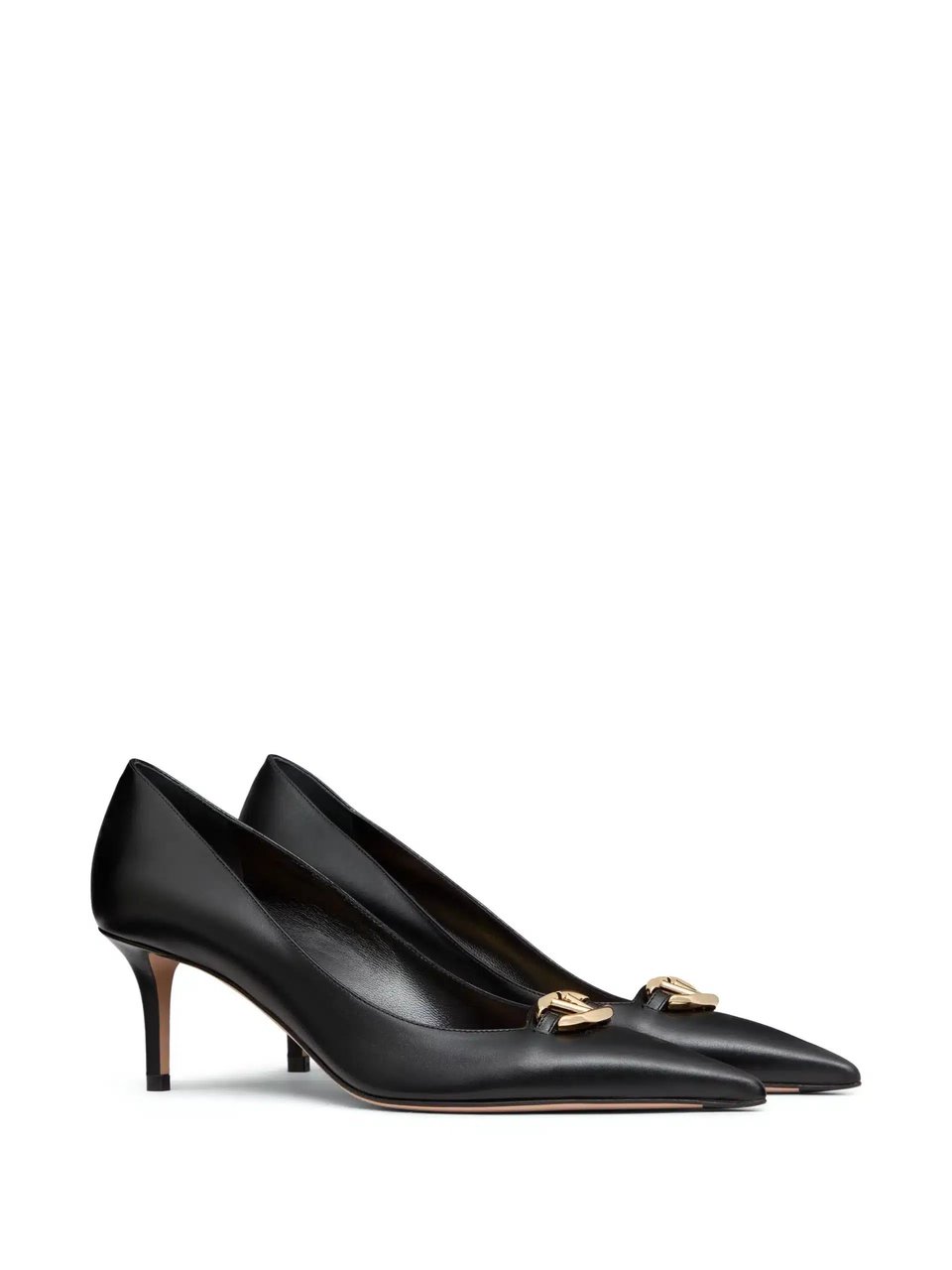 Valentino Garavani Vlogo Patent Leather Slingback Pump Black view 2