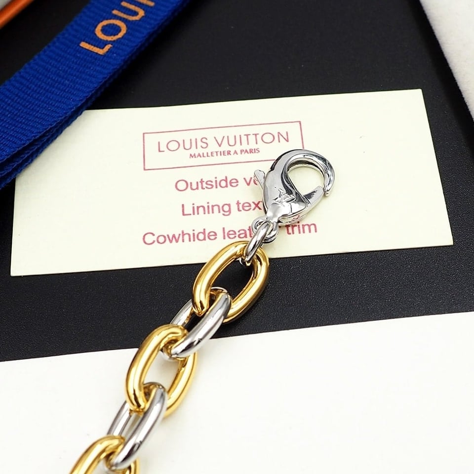 Louis Vuitton Everyday Chain Lv Bracelet Gold And Silver view 8