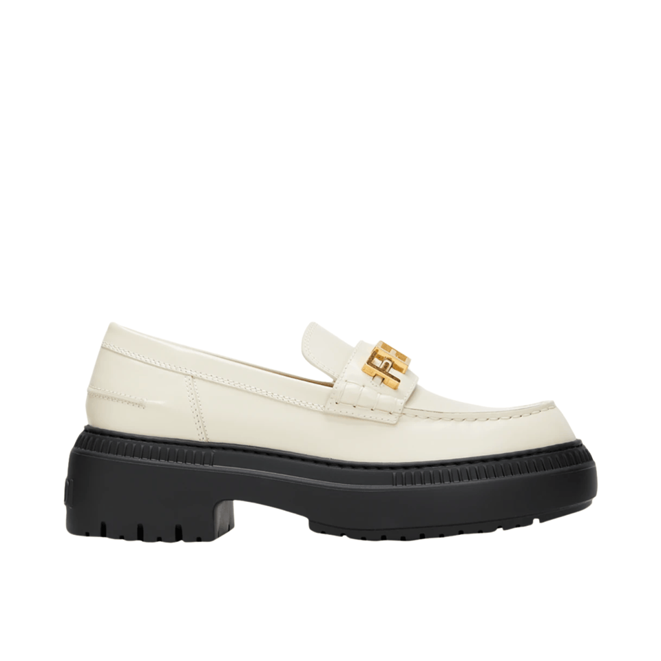 Fendigraphy Smooth Leather Loafers White 8D838369Ff1Iyw view 2