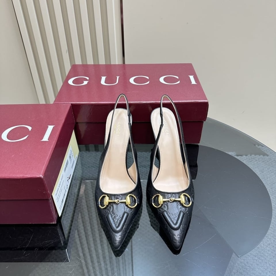 Gucci Women’S Horsebit Pump Gg Leather Black 792065 Aaegj 1000 view 3