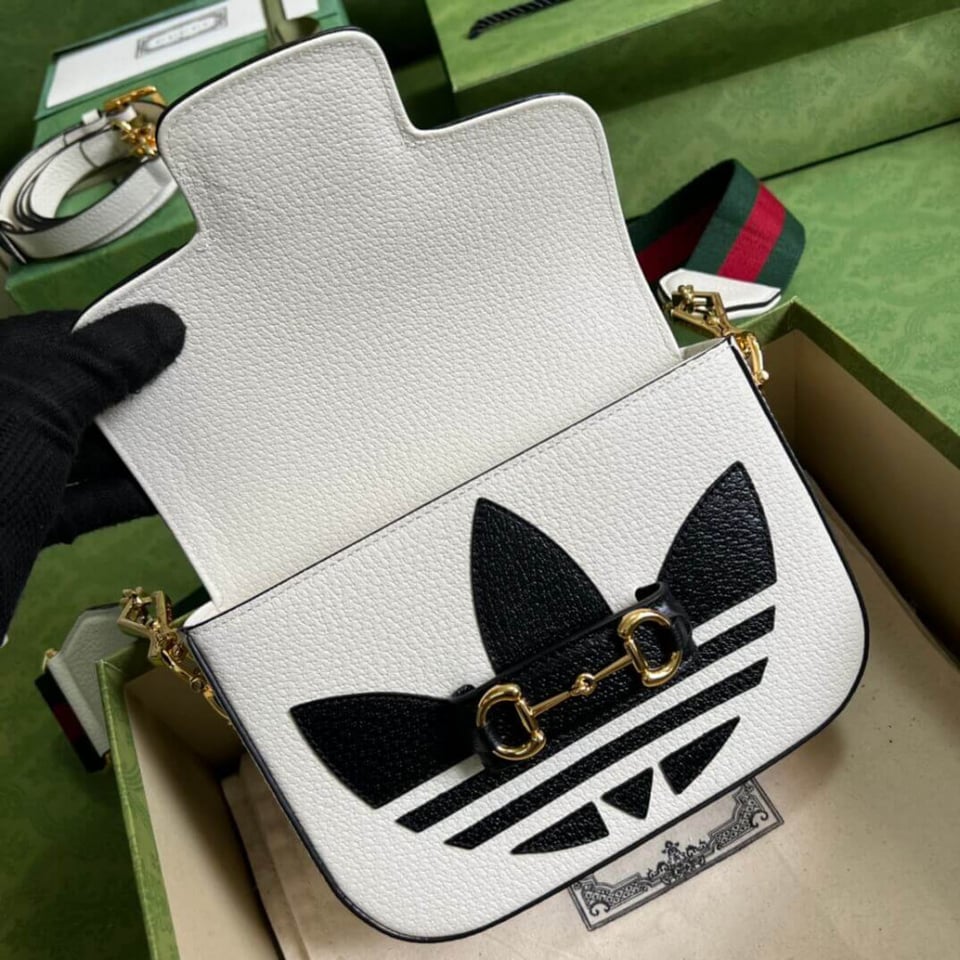 Gucci x Adidas Horsebit 1955 Mini GG Supreme Shoulder Bag 20cm/7.9in 735139 view 8