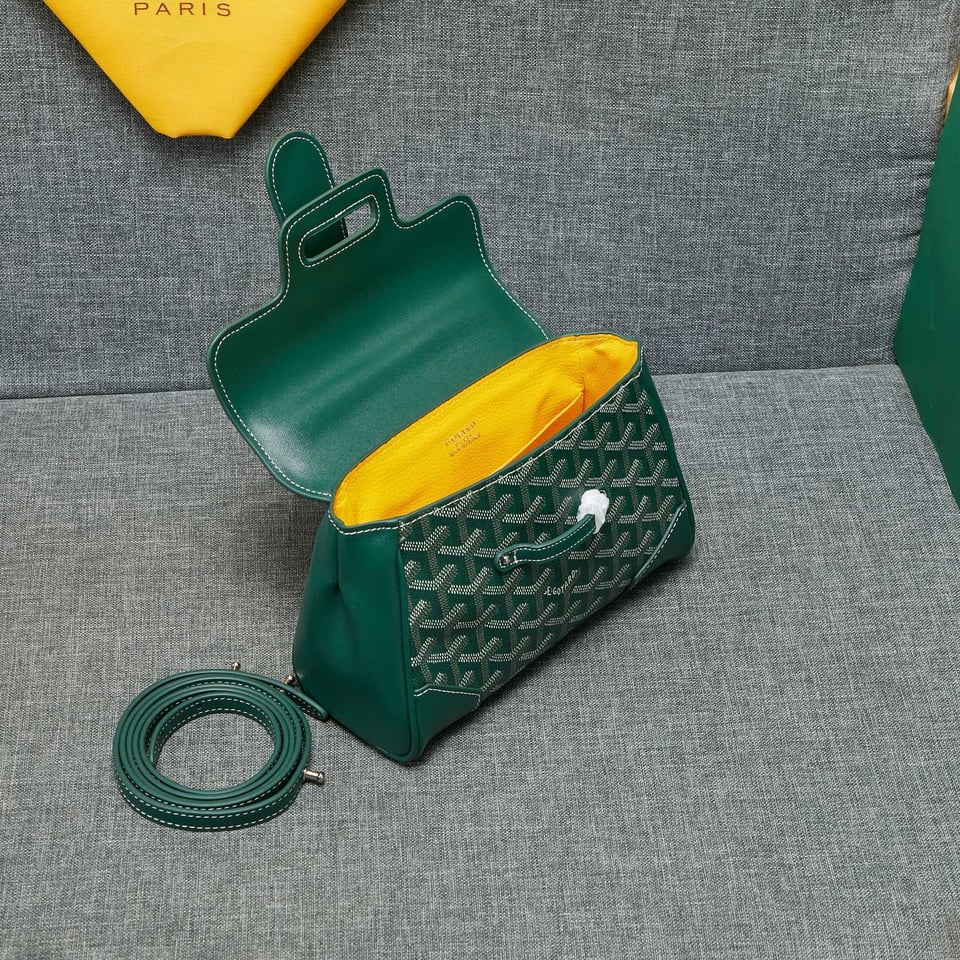 Goyard Saigon Souple Mini Bag Green Canvas 20cm view 8