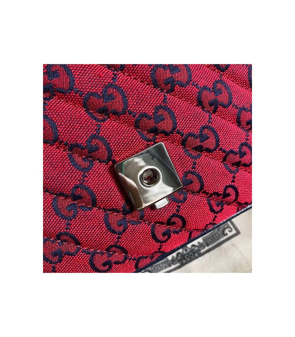 Gucci GG Marmont Multicolour Mini Top Handle Bag Red view 8