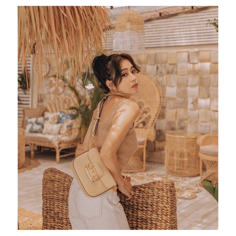 Gucci Horsebit 1955 Mini Bag in Beige Leather view 5