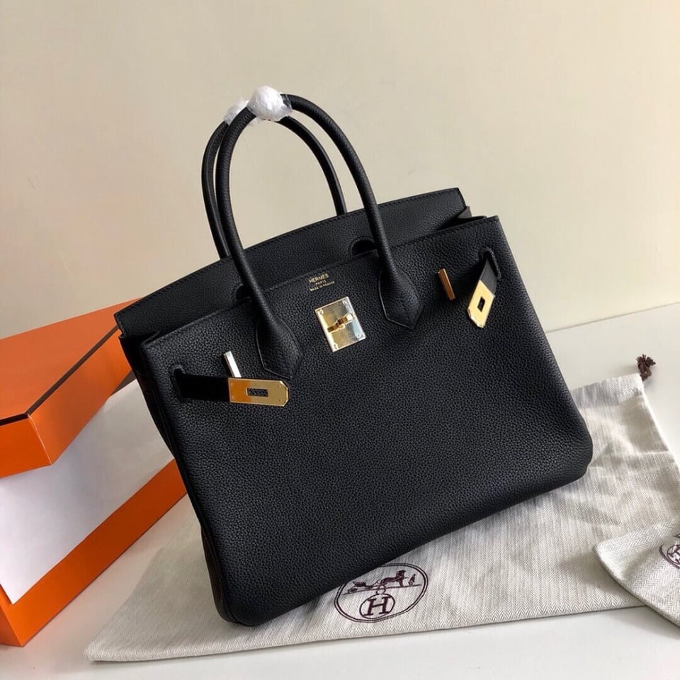 Hermes Black Togo Leather Birkin 30 view 10