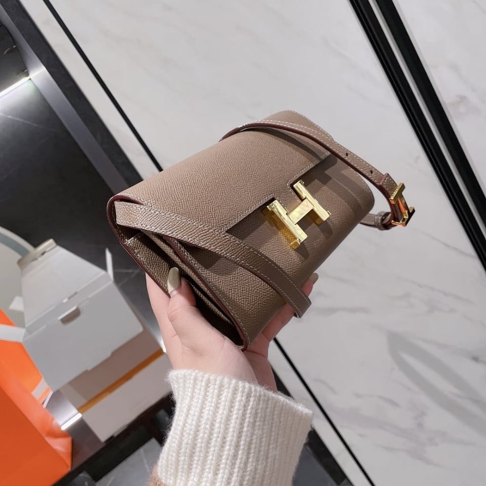 Hermes Constance To Go Epsom Etoupe 21Cm view 6