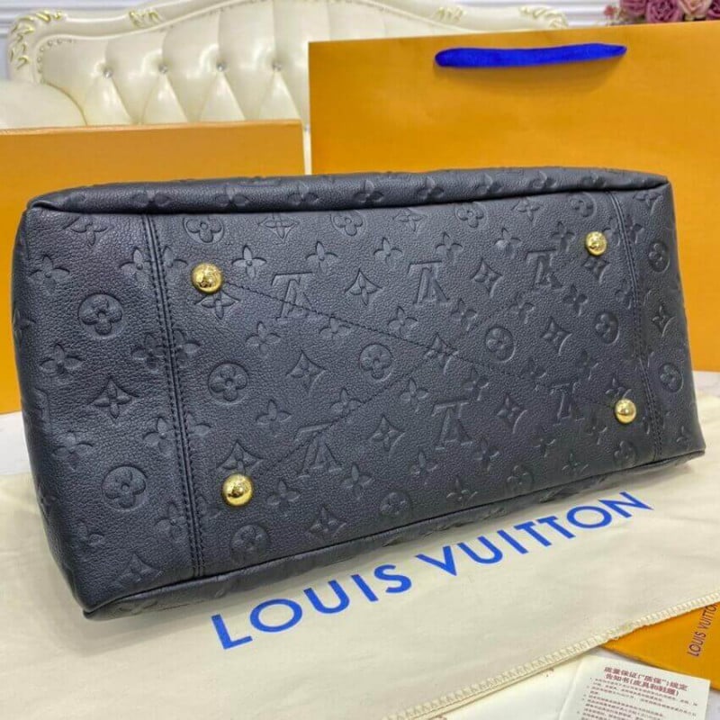Louis Vuitton Melie Hobo MM 41cm/16.1in Monogram Empreinte Leather Black M57089 – Women view 7