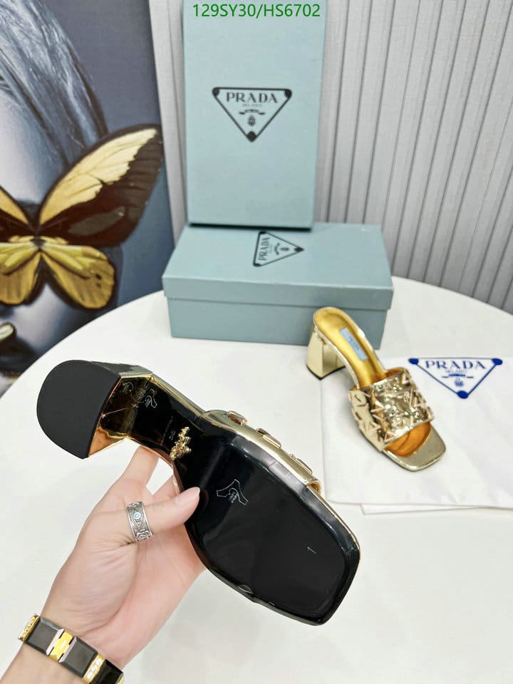 Prada Studded Metallic Leather Mules Gold 1Xx6473Ll5F0522F065 view 10