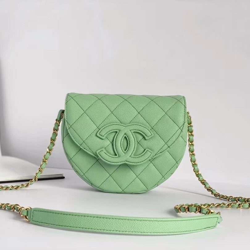 Chanel Mini Messenger 19Cm Light Green Caviar view 2