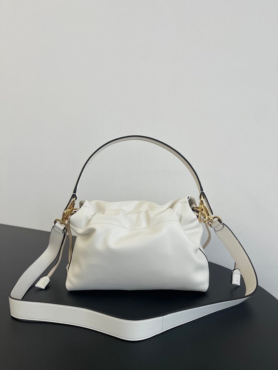 Fendi Mamma Baguette Medium Matcha White Nappa Leather Bag 26.5cm view 4