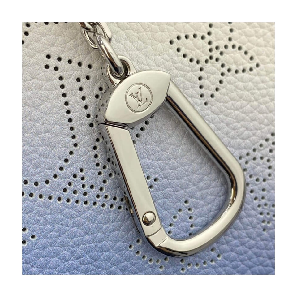 Louis Vuitton Key Pouch in Blue Gradient Mahina Perforated Leather view 6