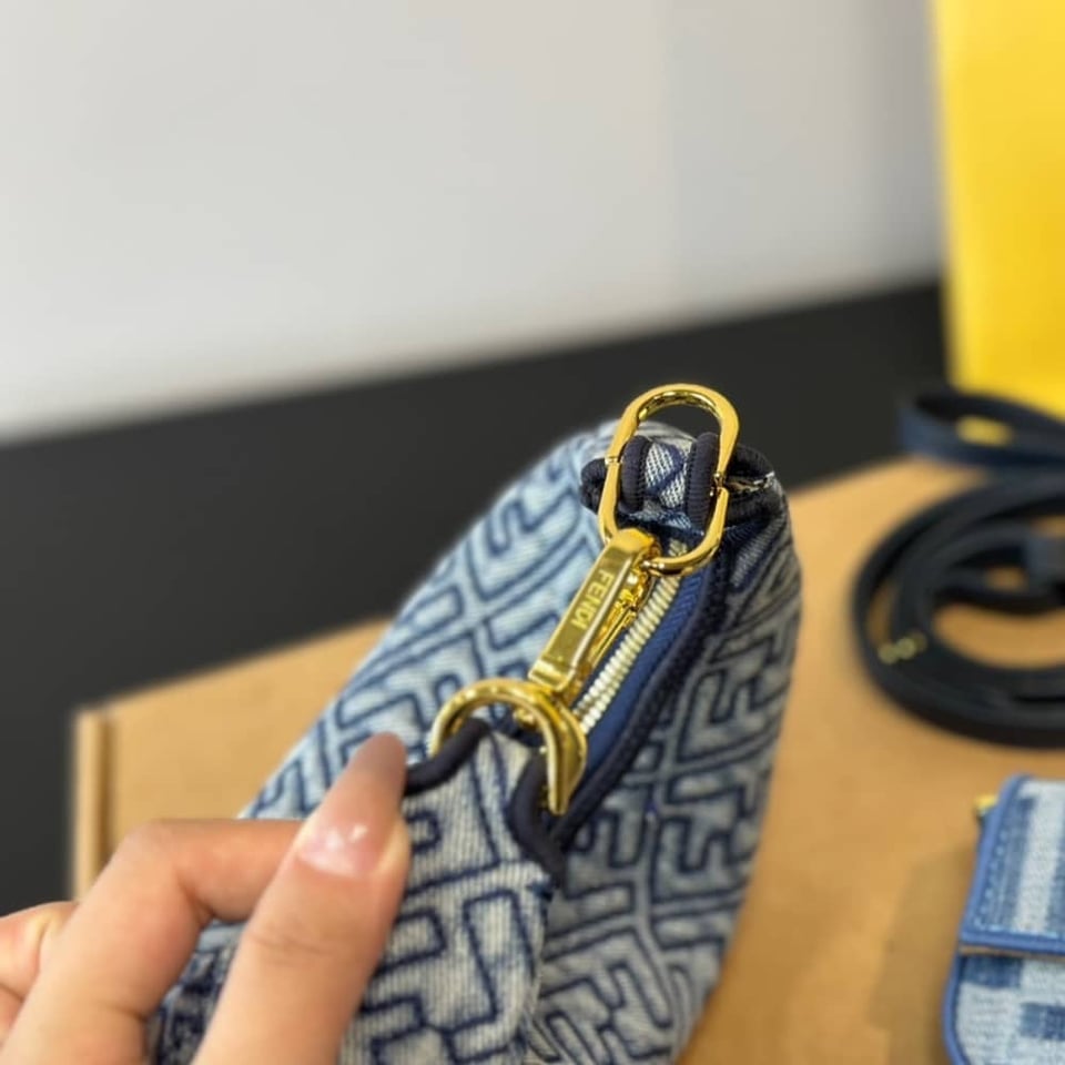 Fendi Nano Fendigraphy Blue Denim 16Cm view 7