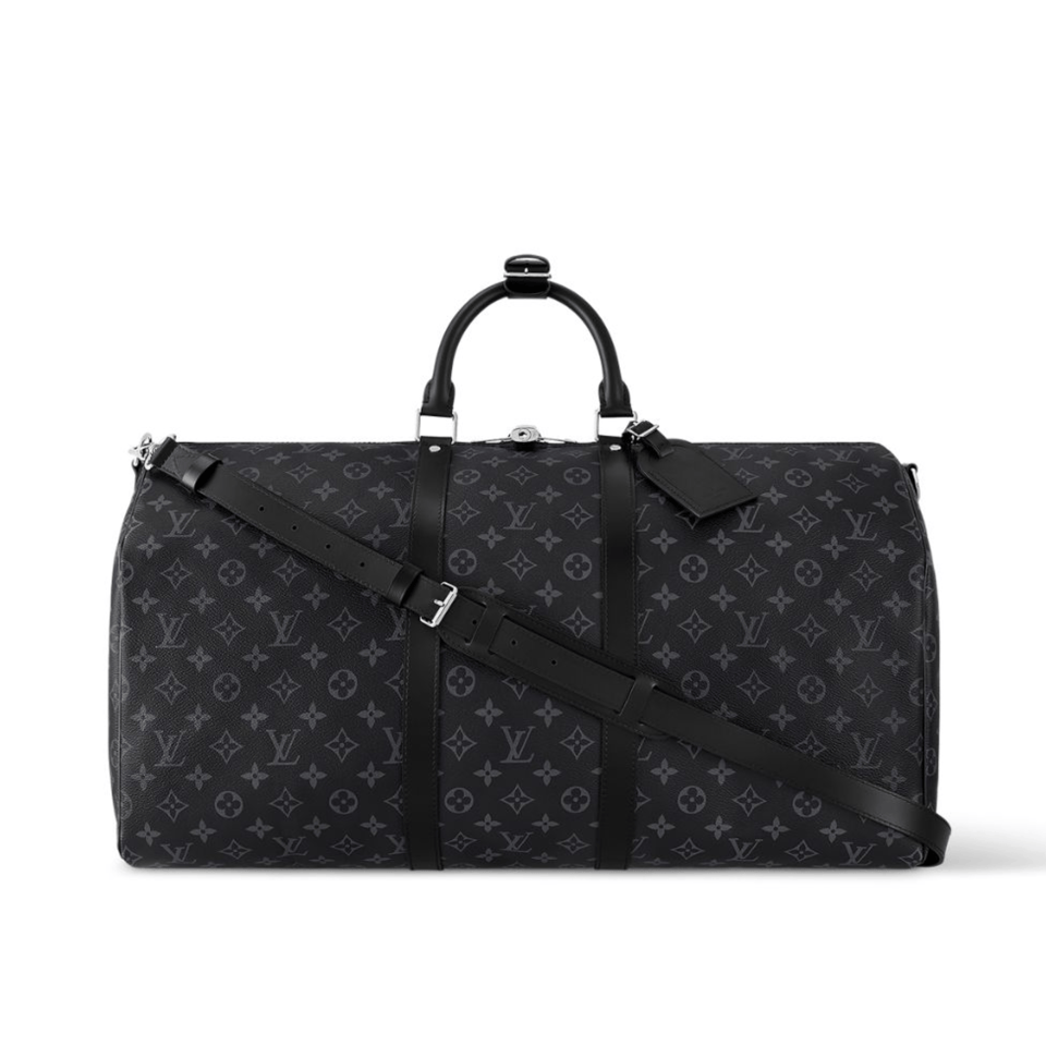 Louis Vuitton Keepall Bandouliere 55 Monogram Eclipse Canvas Travel Bag for Men 55cm/21.7in M40605 view 2