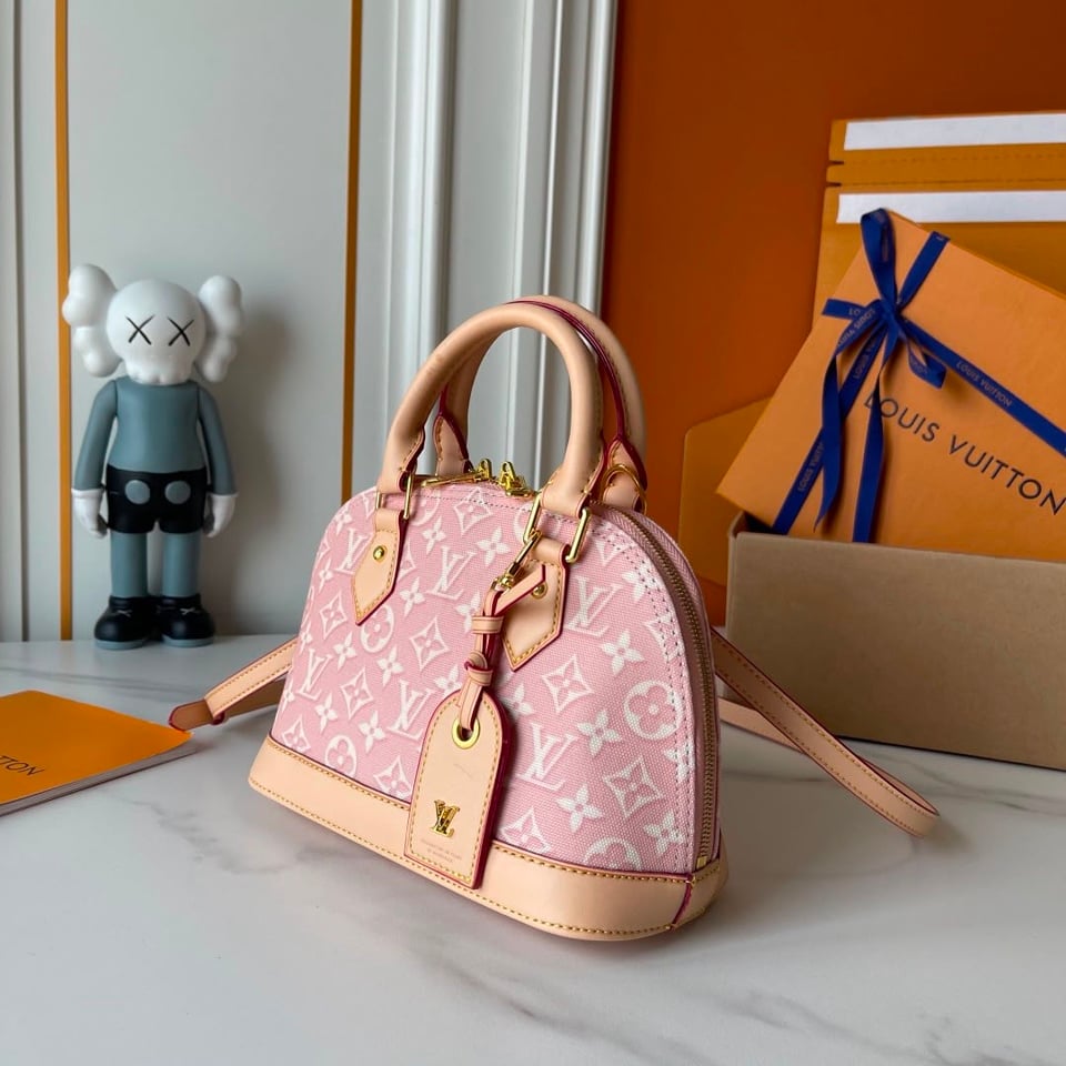 Louis Vuitton Alma BB Monogram Emblème Rose Ruban Color 23.5cm M2A378 view 9