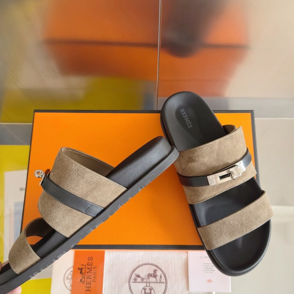 Hermes Jackson Sandal Étoupe Color Goatskin H242952ZHX3390 view 10