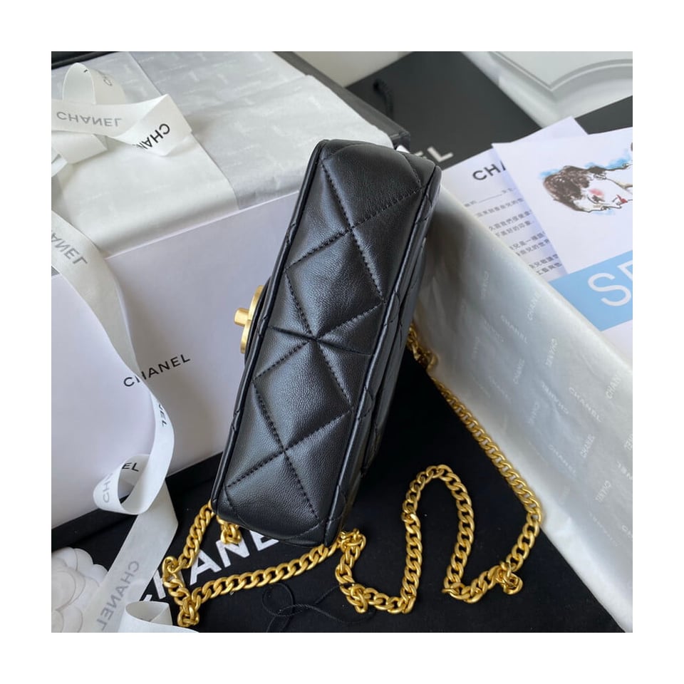 Chanel Mini Flap Bag in Lambskin with Enamel CC view 9