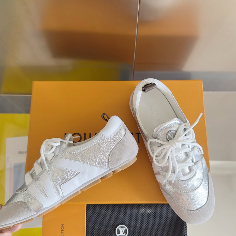 Louis Vuitton Sneakerina Silver White – Women’s Slim Sneakers view 9