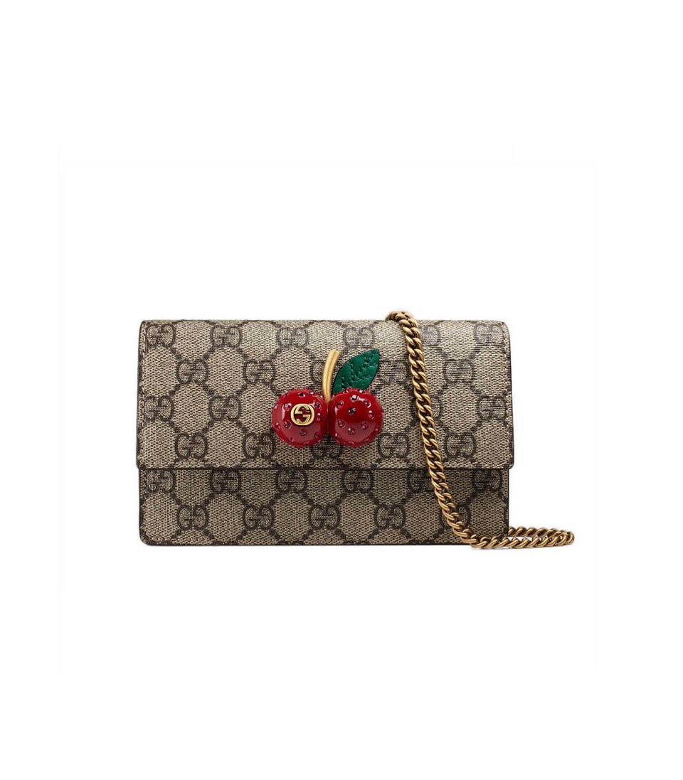 Gucci GG Supreme Mini Bag With Cherries view 2