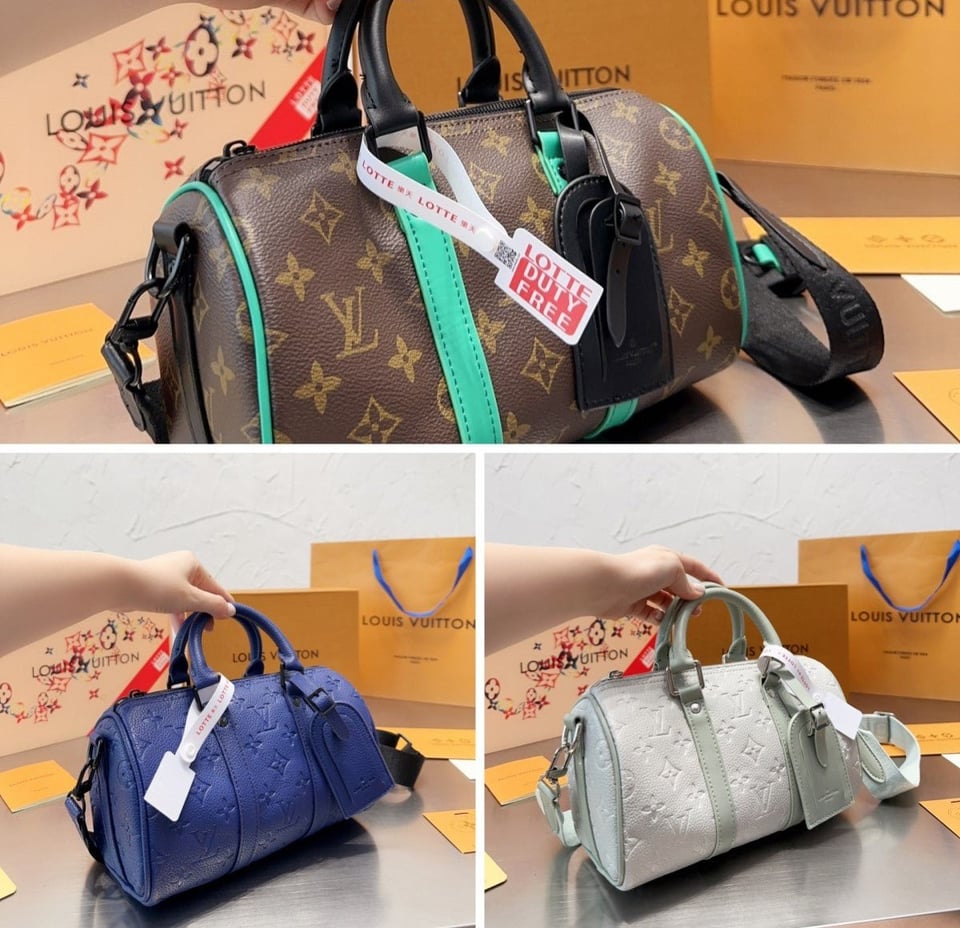 Louis Vuitton Keepall Bandoulieeere Blue 25Cm M23129 view 4