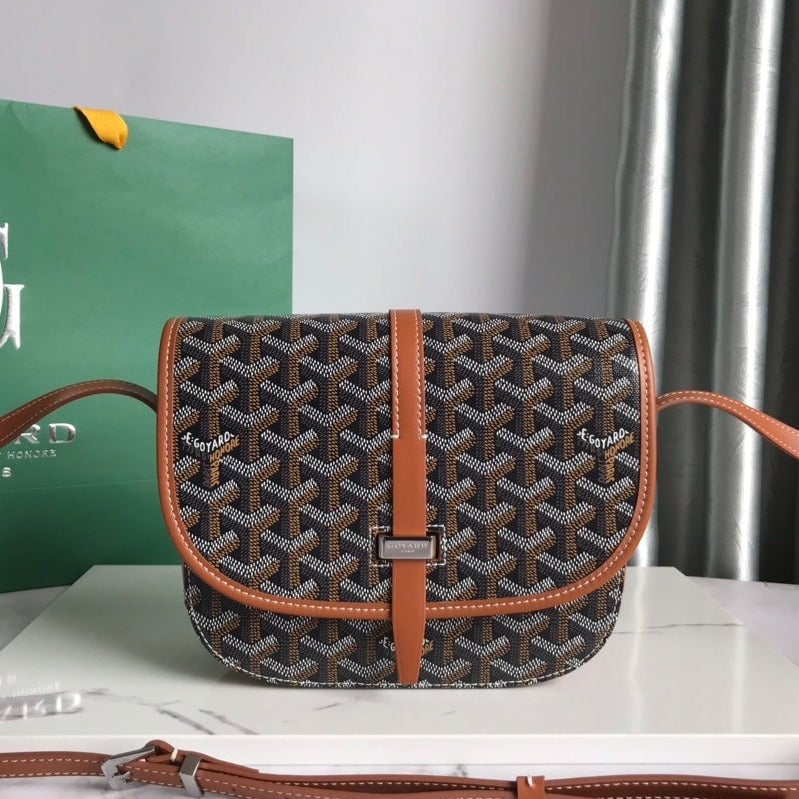 Goyard Belvedere Pm Bag 21Cm Black And Tan Canvas view 11