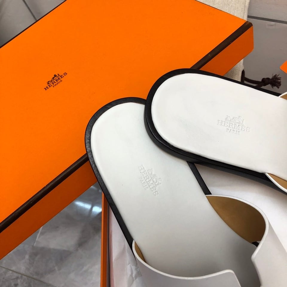 Hermes Izmir Sandal White view 10