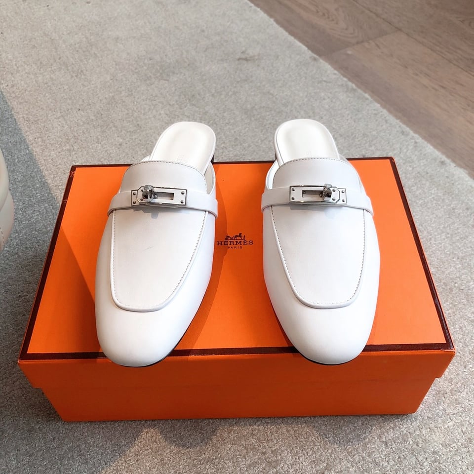 Hermes Oz Mule White view 10