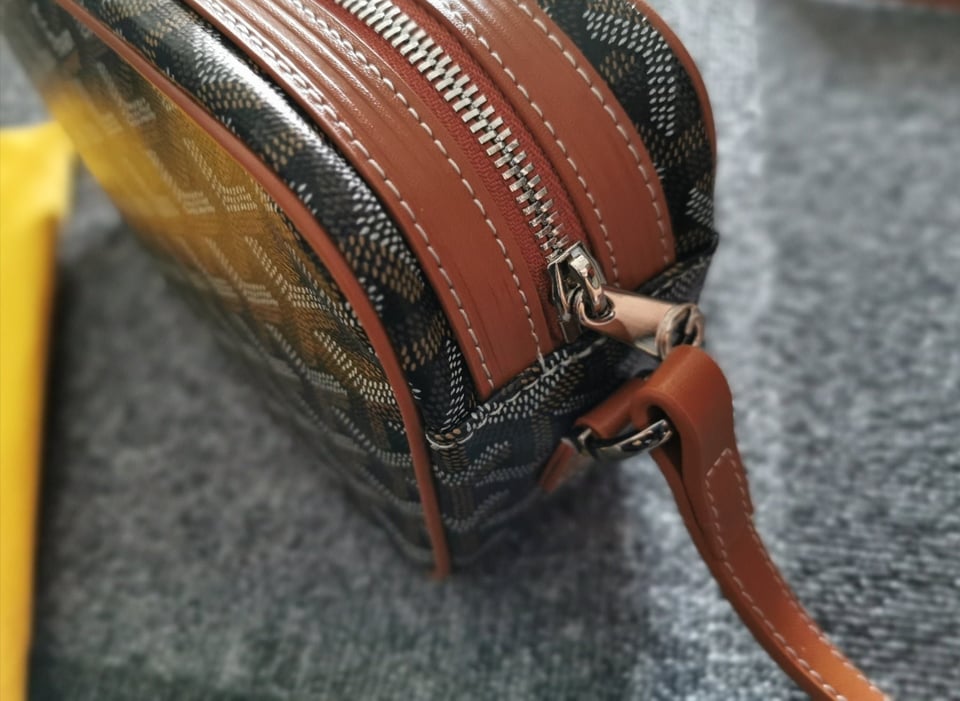 Goyard Cap-Vert Pm Bag 23X8X14Cm Black And Tan Canvas view 5