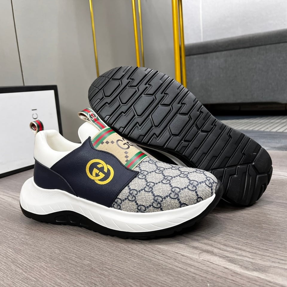 Gucci Sneaker Gg Canvas Blue White view 3