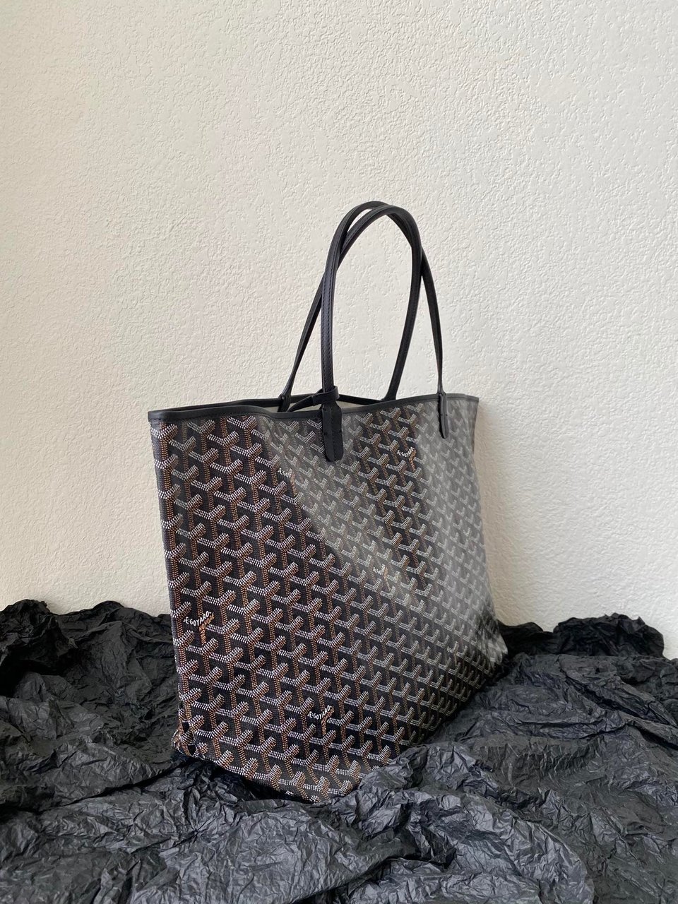 Goyard Saint Louis Gm 40Cm Black Canvas view 5